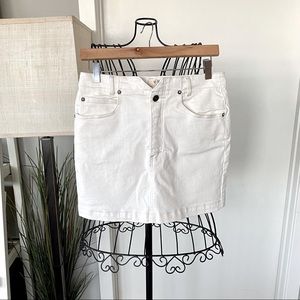 Free People White Denim Miniskirt